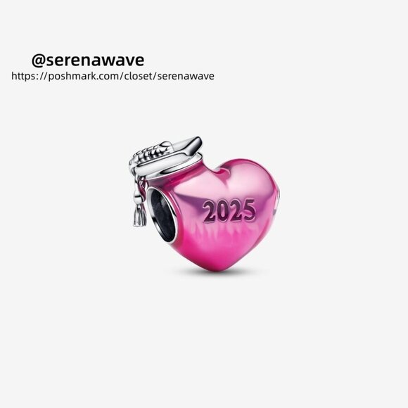 Pandora Graduation 2025 Heart Charm|Pendant - Picture 1 of 2
